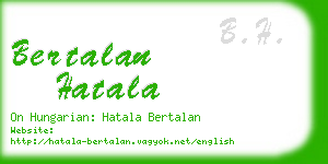 bertalan hatala business card